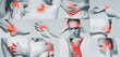 © Prostock-studio - Medical problems collage. Young female showing pain in different body parts