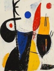 Poster - Dynamic abstract composition with striking shapes and colors expressing emotion and artistic vision