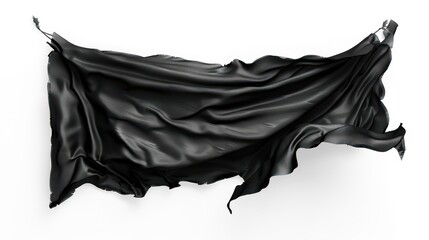 Wall Mural - Black Fabric Draped in the Wind