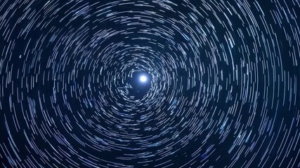 Aufkleber - Capturing the mesmerizing beauty of the night sky. This stunning long exposure image reveals star trails gracefully encircling polaris. The north star