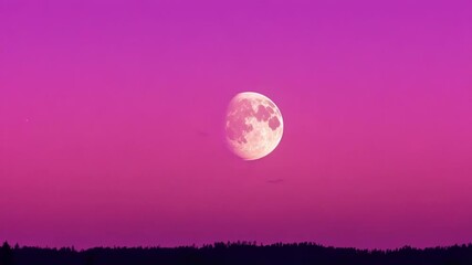 Poster - Bright waxing gibbous moon illuminating serene night sky, enhancing natural beauty with stars, craters, and tranquility. Breathtaking view of universe, showcasing wonders of astronomy and space