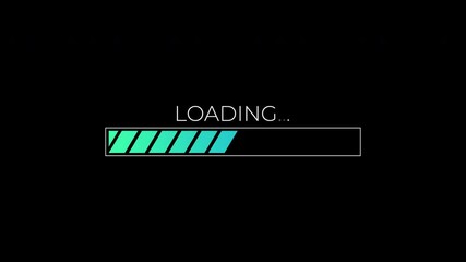 Poster - Loading progress bar. Simple loading bar animation. Progress bar animation. White data loading bar indicates animation. Transparent background with alpha channel