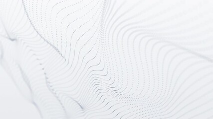 Aufkleber - Beautifully minimalist abstract design that features gentle white waves and understated dotted patterns seamless loop background