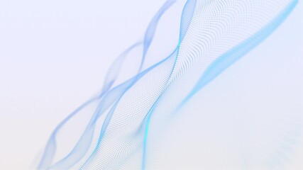 Poster - Abstract Blue Waves and Flowing Textures Set in a Soft and Dreamy Background Atmosphere Seamless Loop