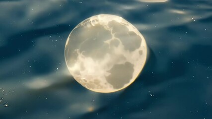 Aufkleber - Mesmerizing moon reflection dances on ocean surface at night, creating tranquil, magical scene perfect for peace seekers