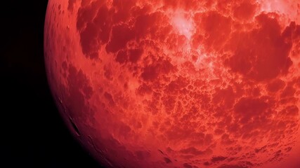 Aufkleber - Glowing red planet with a mysterious atmosphere, evoking danger and intrigue in a science fiction world of extraterrestrial wonders