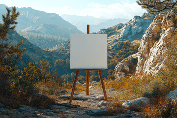 Aufkleber - A blank canvas slowly filling with color and life, representing the creation of a world. Concept of artistic creation.