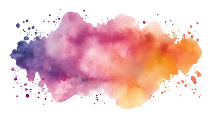 Abstract Watercolor Background   Purple  Orange  Pink Splashes and Texture