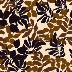 seamless pattern with leaves