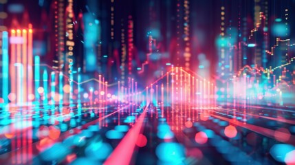 Poster - colorful abstract data visualization background