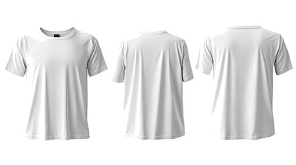Poster - Set of White T-Shirt Mockup Templates for Product Showcase Generative AI