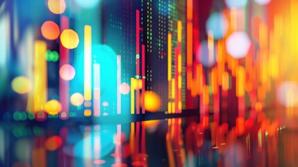 Poster - colorful data visualization with abstract elements