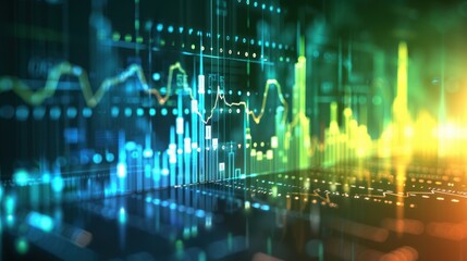 Poster - abstract data visualization for financial analysis