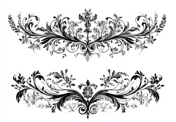 Poster - An ornamental frame with vintage ornaments and an ornate border. Perfect for wedding frames, a museum border for a picture or a deco decorative element.