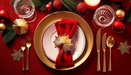 christmas table setting