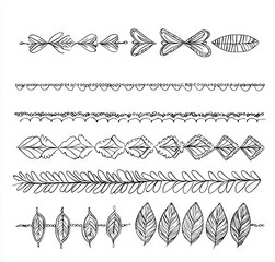 Poster - This set consists of chapter dividers, decorations and delimiters with elegant swirls, text separators, designs for paper documents and certificates.