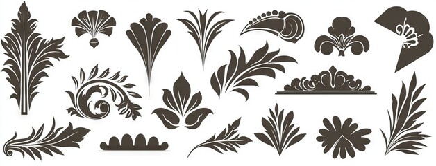 Poster - Embroidered ornaments with gold corners. Classical, floral, ethnic ornaments.