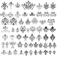 Poster - A modern set of vintage-inspired calligraphy elements or flourishes