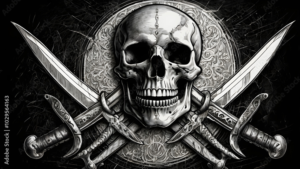 Two Crossed Swords and Skulls: A Sketch of Classic Pirate Emblems ...