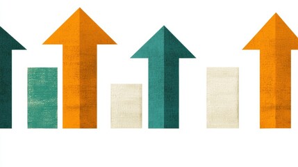 Poster - Abstract Growth Arrows in Vibrant Colors