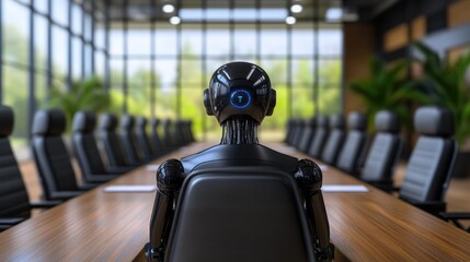 Poster - A Robot Sitting at the Head of a Conference Table