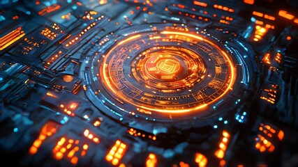 Poster - Futuristic control panel in a spaceship