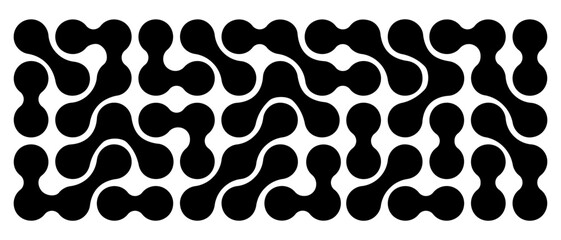 metaball pattern. connected liquid drops, organic blobs or morph shapes background. molecules or neu
