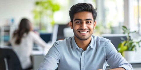 Poster - Smiling Young Man in Office