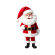 © Anastasiia Bublyk - Cute Santa Claus 3d character on transparent background isolated. Christmas Santa in red suit png