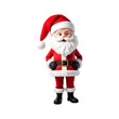 © Anastasiia Bublyk - Cute Santa Claus 3d character on transparent background isolated. Christmas Santa in red suit png