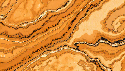 Wall Mural - Abstract seamless pattern earth toned. Wild animal skin imitation. Marble and liquid texture isolated with white highlights, png