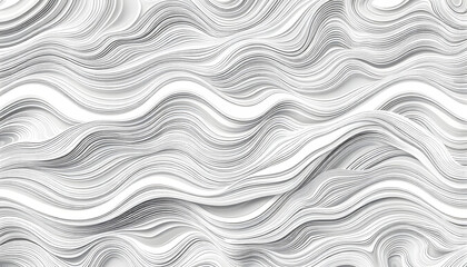 Wall Mural - Wavy Abstract seamless pattern and background isolated with white highlights, png