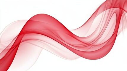 Poster - Smooth modern red abstract wave background with swirling design, featuring elegant curves and dynamic movement. Perfect for creative projects and artistic themes, embodying fluidity and vibrant energy