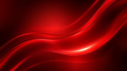Poster - Smooth modern red abstract wave background with swirling design, featuring elegant curves and dynamic movement. Perfect for creative projects and artistic themes, embodying fluidity and vibrant energy
