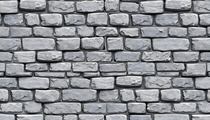 Texture background of some bricks, stone blocks or cobblestones in gray tone and low contrast. Seamless repeatable pattern for use in 3D modeling and graphic design isolated with white highlights, p