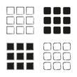 © Сергей Полякевич - Grid icon. Square outline pattern. Minimal vector grid. Black square shapes.