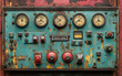 © udayanga - Timeworn Tech: Vintage Dials & Switches on Control Panel