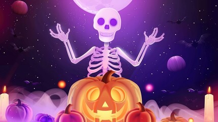 Orange_purple_three-dimensional_space_pumpkin