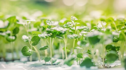 Canvas Print - Closeup of Green Seedlings