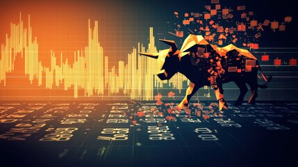Poster - Digital Representation of a Shattered Bull Market