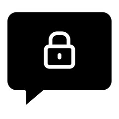 Canvas Print - encryption chat icon