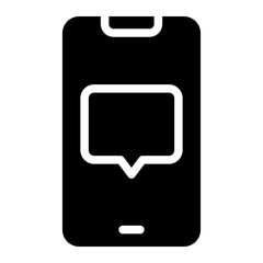 Canvas Print - phone message icon