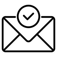 Poster - email with checkmark icon