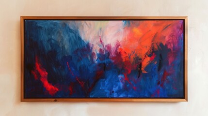 Wall Mural - Abstract Canvas Painting with Vibrant Colors