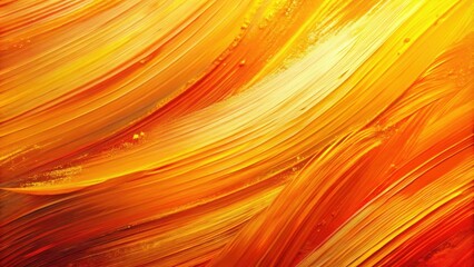 Wall Mural - Vivid abstract painted background with dynamic orange and yellow brush strokes, abstract, vibrant, colorful, painting