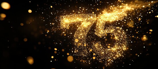 Wall Mural - Golden Sparkle Number 75