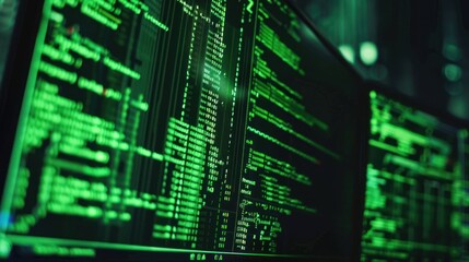 Green Code on Computer Screens