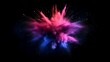 © ceoJAHID - Explosion of colored powder isolated on black background.