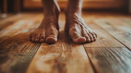 Sticker - Barefoot on Wood Floor