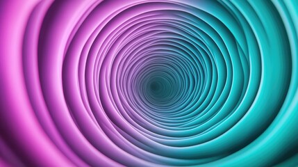 Poster - Colorful abstract tunnel with smooth gradients and layered spirals.